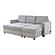 Serta&reg; Kensington Convertible Sofa with Reversible Chaise in Light Gray by Lifestyle