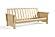 Futon Frame - Libra Front-Closing - Natural, Chemical Free, Hand-Rubbed Oil Finish by Prestige
