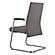 Aleen Series Guest Office Chair in Grey Leather by Leisuremod
