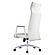 Aleen High-Back Office Chair in Upholstered Leather and Iron Frame w/Swivel & Tilt, White by Leisuremod