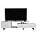 Avery Mid-Century Modern TV Stand w/MDF Cabinet & Powder Coated Steel Legs, White by Leisuremod