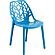 Modern Cornelia Dining Chair - Solid Blue by LeisureMod