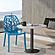 Modern Cornelia Dining Chair - Solid Blue by LeisureMod