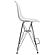 Cresco Modern Acrylic Bar Stool w/Chrome Base & Footrest, Clear by Leisuremod