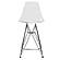 Cresco Modern Acrylic Bar Stool w/Chrome Base & Footrest, Clear by Leisuremod