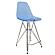 Cresco Modern Acrylic Bar Stool w/Chrome Base & Footrest, Transparent Blue by Leisuremod