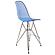 Cresco Modern Acrylic Bar Stool w/Chrome Base & Footrest, Transparent Blue by Leisuremod