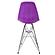 Cresco Modern Acrylic Bar Stool w/Chrome Base & Footrest, White/Purple by Leisuremod