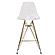 Cresco Modern Acrylic Bar Stool w/Gold Chrome Base & Footrest by Leisuremod