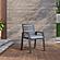 Chelsea Modern Patio Dining Armchair in Aluminum w/Removable Cushions - Light Grey by Leisuremod