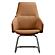 Celeste Series Office Guest Chair in Acorn Brown Leather by Leisuremod