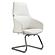 Celeste Series Guest Office Chair in White Leather by Leisuremod