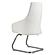 Celeste Series Guest Office Chair in White Leather by Leisuremod