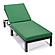 Chelsea Modern Outdoor Chaise Lounge Chair w/Cushions - Green by LeisureMod