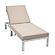 Chelsea Modern Outdoor Weathered Grey Chaise Lounge Chair w/Cushions - Beige by LeisureMod