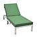 Chelsea Modern Outdoor Weathered Grey Chaise Lounge Chair w/Cushions - Green by LeisureMod