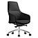 Celeste Series Office Chair in Black Leather by Leisuremod