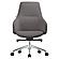 Celeste Series Office Chair in Grey Leather by Leisuremod