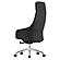 Celeste Series Tall Office Chair in Black Leather by Leisuremod