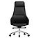 Celeste Series Tall Office Chair in Black Leather by Leisuremod