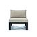 Chelsea 9-Piece Patio Sectional w/Fire Pit Table Black Aluminum with Cushions - Beige by LeisureMod