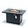 Chelsea 9-Piece Patio Sectional w/Fire Pit Table Black Aluminum with Cushions - Beige by LeisureMod