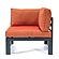 Chelsea 9-Piece Patio Sectional w/Coffee Table Black Aluminum with Cushions - Orange by LeisureMod