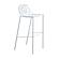 Devon Mid-Century Modern Aluminum Bar Stool w/Powder Coated Frame & Footrest - White by Leisuremod