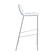 Devon Mid-Century Modern Aluminum Bar Stool w/Powder Coated Frame & Footrest - White by Leisuremod