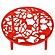Devon Mid-Century Modern 3-Piece Aluminum Outdoor Patio Dining Set w/Tempered Glass Top, Table & 2 Dining Chair - Red by Leisure