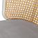 Ervilla Mid-Century Modern Wicker Bar Stool w/Fabric Seat & White Powder Coated Steel Frame - Grey by Leisuremod