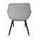 Markley Modern Leather Dining Arm Chair w/Metal Legs, (Set of 2) - Light Grey by Leisuremod