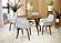 Markley Modern Leather Dining Arm Chair w/Metal Legs, (Set of 2) - Light Grey by Leisuremod