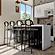 Euston Modern Wicker Bar Stool w/Black Steel Frame - Grey by Leisuremod