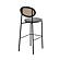 Euston Modern Wicker Bar Stool w/Black Steel Frame, (Set of 2) - Grey by Leisuremod