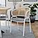 Ervilla Modern Dining Chair w/White Powder Coated Steel Legs & Wicker Back - Grey by Leisuremod