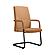 Evander Office Guest Chair in Acorn Brown Leather by Leisuremod