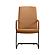 Evander Office Guest Chair in Acorn Brown Leather by Leisuremod