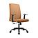 Evander Series Office Guest Chair in Acorn Brown Leather by Leisuremod