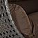 Charcoal Wicker Hanging 2 person Egg Swing Chair - Brown by Leisuremod