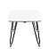 Elmwood Modern Wood Top Coffee Table w/Iron Base - White by LeisureMod