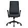 Hilton Modern High-Back Leather Office Chair - Black by LeisureMod