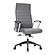 Hilton Modern High-Back Leather Office Chair - Grey by LeisureMod