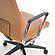 Hilton Modern High-Back Leather Office Chair - Light Brown by LeisureMod