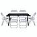 Lawrence 7-Piece Acrylic Folding Dining Chair & Rectangular Dining Table Set - Clear by Leisuremod
