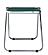 Lawrence Mid-Century Modern Rectangular Folding Side Table in Chrome Finish - Green by Leisuremod