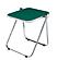 Lawrence Mid-Century Modern Rectangular Folding Side Table in Chrome Finish - Green by Leisuremod