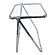 Lawrence Square Folding End Table w/Plastic Top & Iron Frame, Clear by Leisuremod