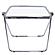 Lawrence Square Folding End Table w/Plastic Top & Iron Frame, Clear by Leisuremod