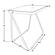 Lawrence Square Folding End Table w/Plastic Top & Iron Frame, Clear by Leisuremod